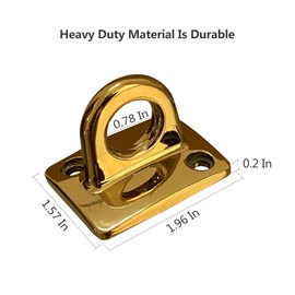 Fqsoran Large Loop Wall Plate Hanging Circle Hook for Velvet Stanchion VIP Rope Crowd Control Rope Barrier 2PCS Gold