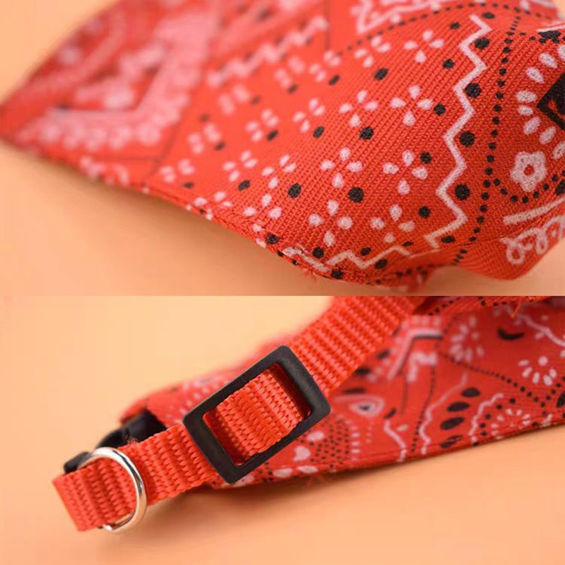 Ling & Bai 2Pcs Dog Bandana Collar Adjustable Boho Pet