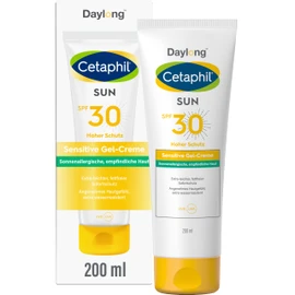 Cetaphil Sun Daylong SPF 30 Sensitive Gel Cream, 200 ml, Sun Protection for Sensitive Skin, Light Body Sun Cream, High UV Protection, Quick Absorbent, Water Resistant, Dermatologically Tested