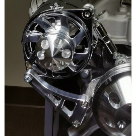 CNCRSR Small Block Chevy Aluminum Alternator bracket Long Water Pump SBC LWP 350 ALT