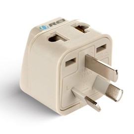 OREI Australia Plug Adapter, Type I Plug adapter with 2 inputs, Adaptor plug for Argentina, China, New Zealand, and more, CE & RoHS Certified (DB-16)