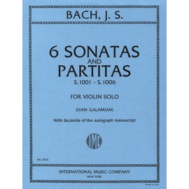 J.S. Bach: 6 Sonatas And Partitas (S.1001 - S.1006). Sheet Music for Violin