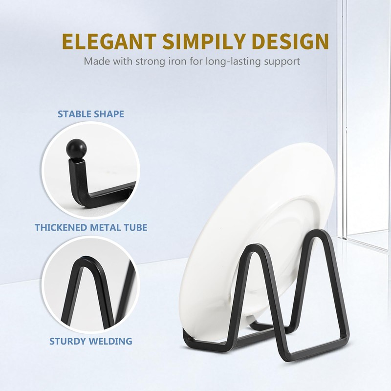 Plate Holder Easel Display Stand - 3 inch Metal Plate