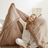 Andency Taupe Comforter Set Queen, 3 Pieces Boho Tassel Lightweight