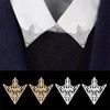QLUYCKW 3Pairs Retro Hollow Triangle Collar Pin Brooch Set for