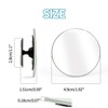PSLER 2" Round Frameless Convex Car Blind Spot Mirror, 360