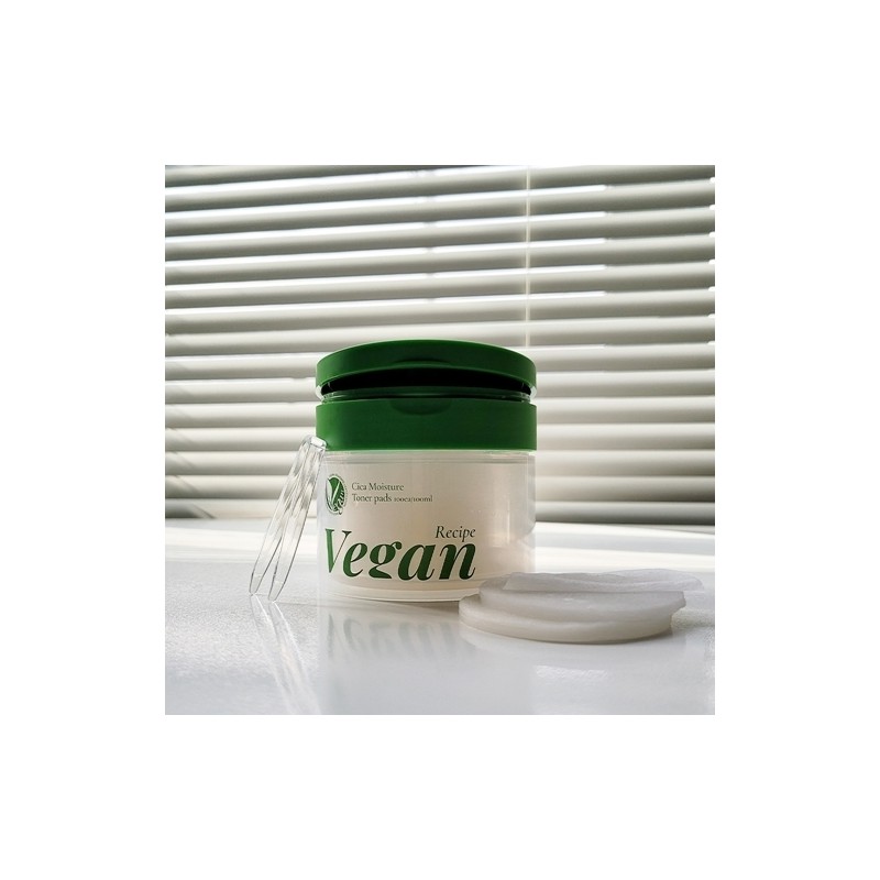 O21 Vegan Recipe Cica Moisture Toner Pads 100 Sheets /