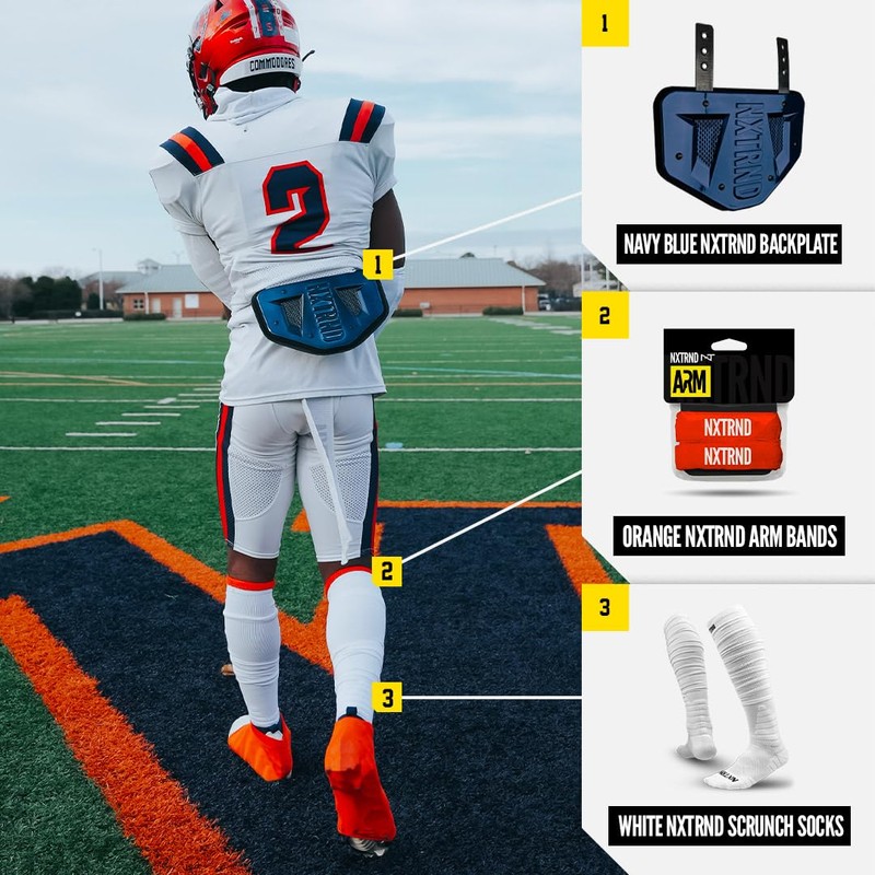 Nxtrnd Football Back Plate, Professional Football Backplates for Shoulder Pads