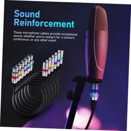 Operitacx Xlr Microphone Cable with Double Shielding Balanced Audio Cable Male to Female Coloured Rings for Easy Identification for Conferences and Events Pack of 6