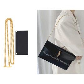 YESIKIMI UPTOWN Envelope Clutch Conversion Kit Premium Felt Inset With 120cm Chain