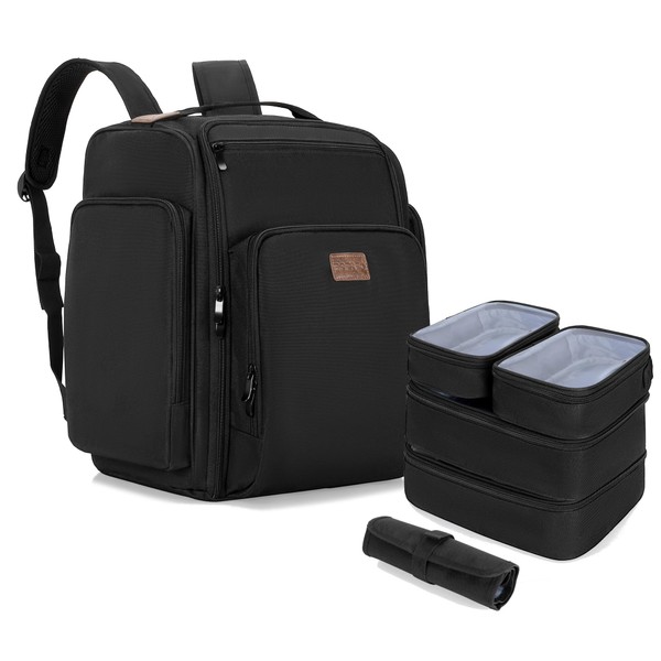 BAFASO Makeup Backpack with 4 Inner Removable Pouches and 1