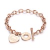 CLEPSIDRA® Pulseras mujer de acero inoxidable. Brazalete de corazón de