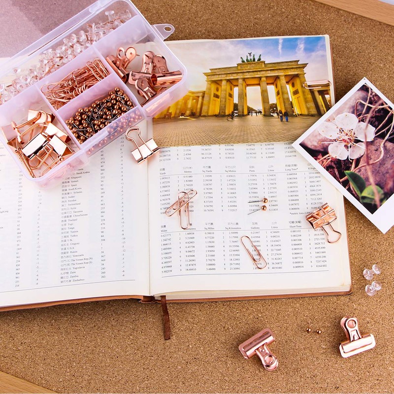 Push Pins Binder Clips Paper Clips Map Tacks Sets, 5