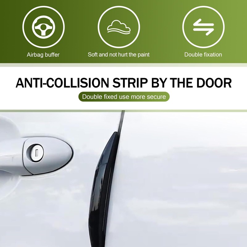 getfay Pack-4 Car Door Anti-Collision Strip, 5.7"/3.1" x 0.8" x