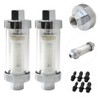 Reusable 1/4" 5/16" 3/8" Chrome Glass Inline Fuel Filter Replacement