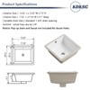 KDKSC 14 Inch Small Undermount Bathroom Sink White Ceramic Square