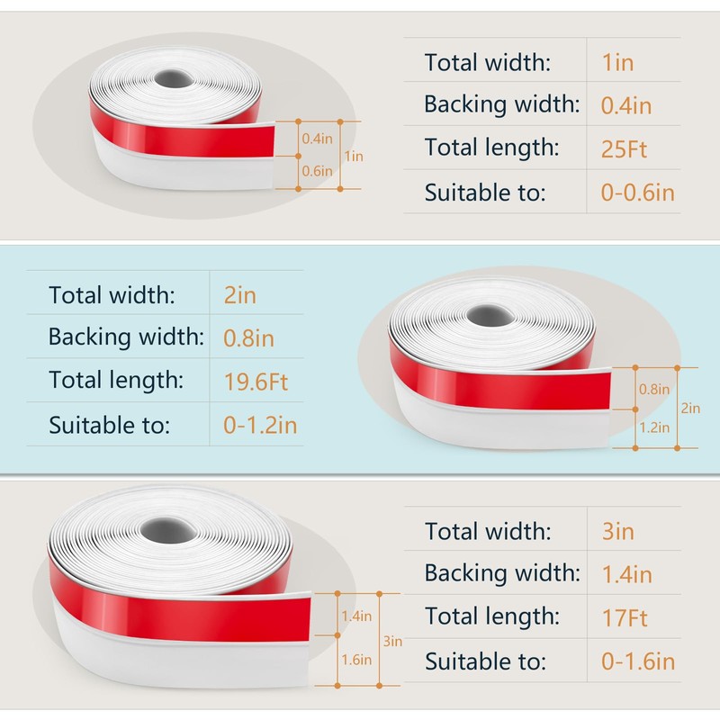 【2025 New Upgrade】 Wide Silicone Weather Stripping Door Seal with