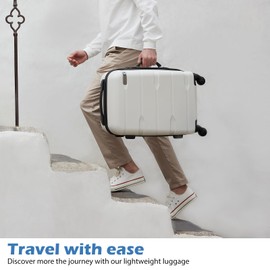 Coolife Luggage Expandable 3 Piece Sets PC+ABS Spinner Suitcase 20 inch 24 inch 28 inch (Radiant Pink., 3 piece set)