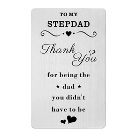 Stepdad Fathers Day Presents for Step Dad Stepfather Birthday Gifts for Bonus Dad Stepdad Thank You Cards from Daughter Son Step Father Thank You Gifts For Bonus Father Stepfather Stepfathers Day Card