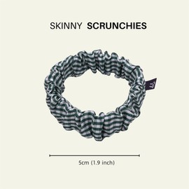 Basic Sense Girls Gingham Check Hair Accessory Set – 2 Headbands & 2 Scrunchies for School Uniform Wear, Dark Green