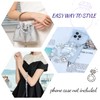 XODITO White Phone Charms with Crystal Beads for Women Double