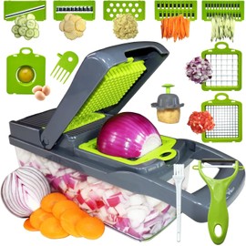 15-in-1 Vegetable Chopper With Container | Food Slicer | Onion Dicer | Kitchen Essentials | Household Accesories | Multifuncttional Veggie Chopper For Kitchen