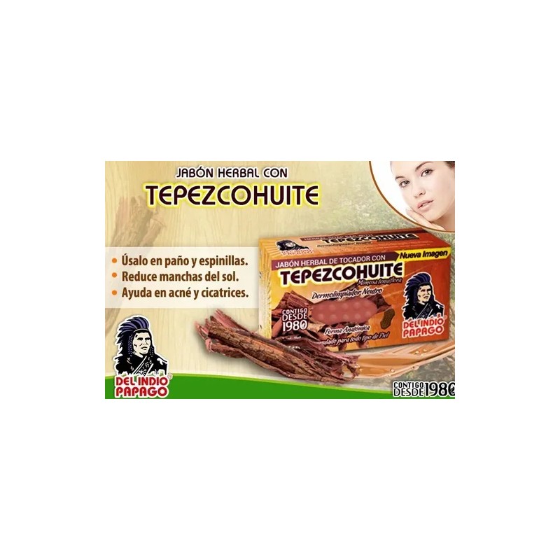 Jabón Neutro Tepezcohuite 125 G Del Indio Papago