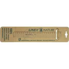 Linex Nature Ruler Biodegradable Bevelled and Tracing Edges 200mm Clear Ref LXON1020