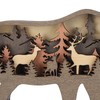 3D Wood Carving Animal Multi Layer Forest Animal Wood Carving