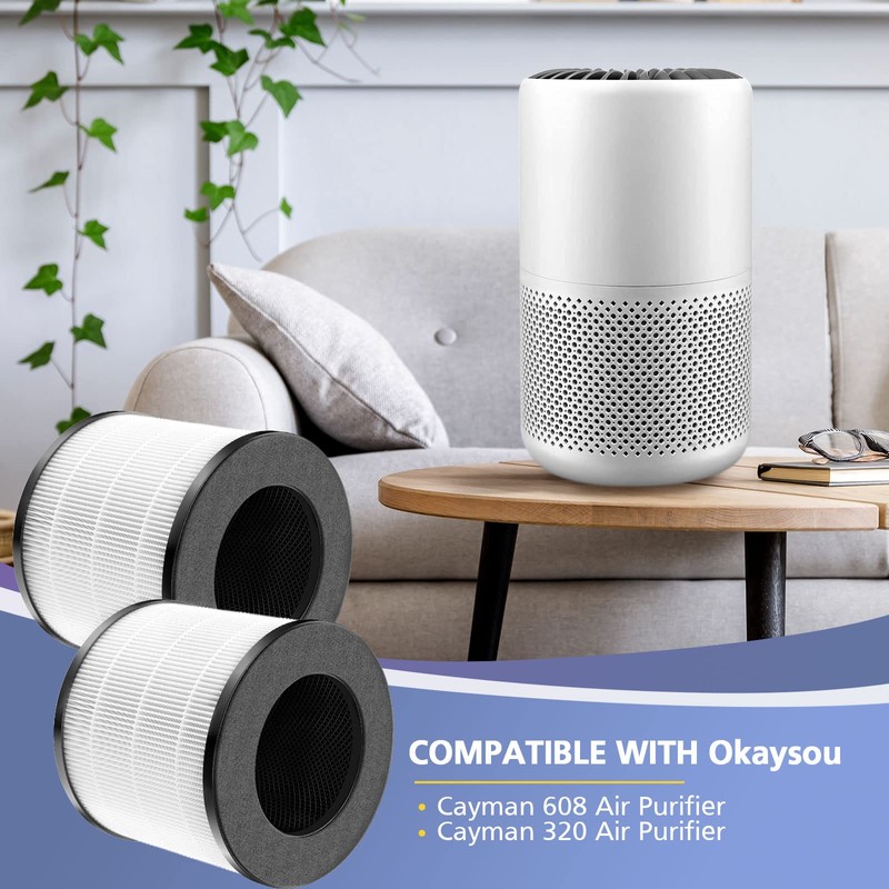 Cayman 608/320 Filter Compatible with Okaysou Cayman 608/320 Air Purifie-r,