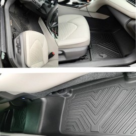 ZERO TOWN 3D Floor Mats For 2012-2015 Honda Civic All Weather 1st & 2nd Row Car TPE Liners