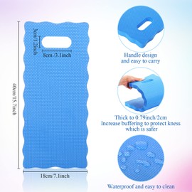 Garden Kneeling Pad Foam Knee Mat Gardening Waterproof Knee Cushion for Baby Bath Seat Floor Yoga Exercise Seating Praying Work Classroom, 15.7 x 7 x 0.8 Inch (6 Pcs)