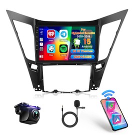 Car Radio for Hyundai Sonata 2010 2011 2012 2013 2014 2015, Android 15 Car Stereo Wireless Carplay, Roinvou 9 inch Touch Screen for Sonata Carplay Android Auto Bluetooth GPS 2G RAM 64G ROM