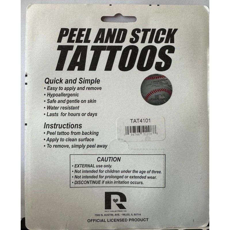 Chicago White Sox Peel and Stick Tattoos 8 per pack