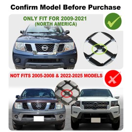 Front Bumper Grill Lights for Nissan Frontier 2009-2021 Accessories LED Running Marker Accent Lights DRL Fits PRO 4X S SL SV Desert Runner OEM Grille Insert (White)