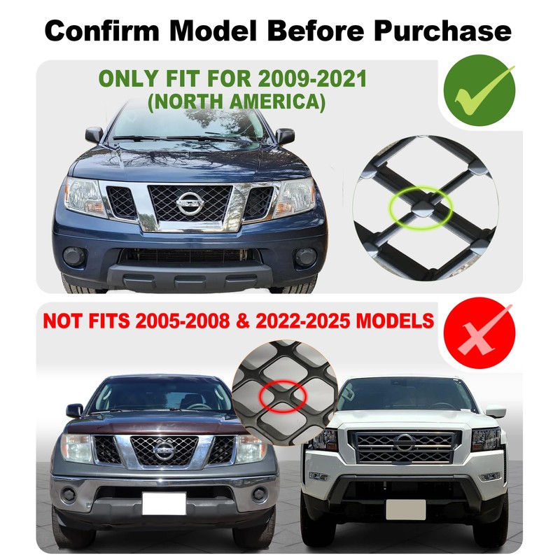 Front Bumper Grill Lights for Nissan Frontier 2009-2021 Accessories LED