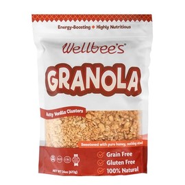 Wellbee’s Grain Free Granola, Oat Free, Low Carb, 100% Honey Sweetened, Small Batch, Paleo Friendly And SCD Approved (1.5 Pounds (Pack of 1))