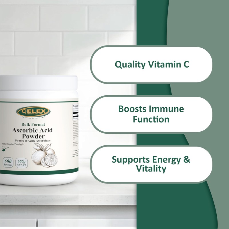 CELEX Ascorbic Acid Powder 600g NET WT 600 Servings |