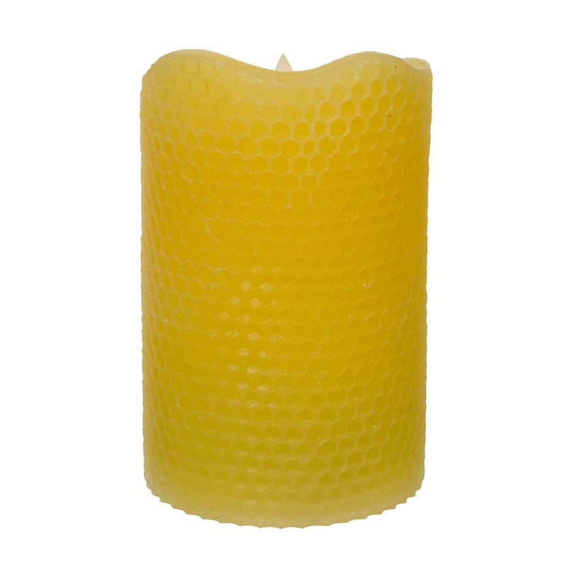 Kurt S. Adler 5-Inch Battery-Operated LED Honeycomb Candle with Flicker
