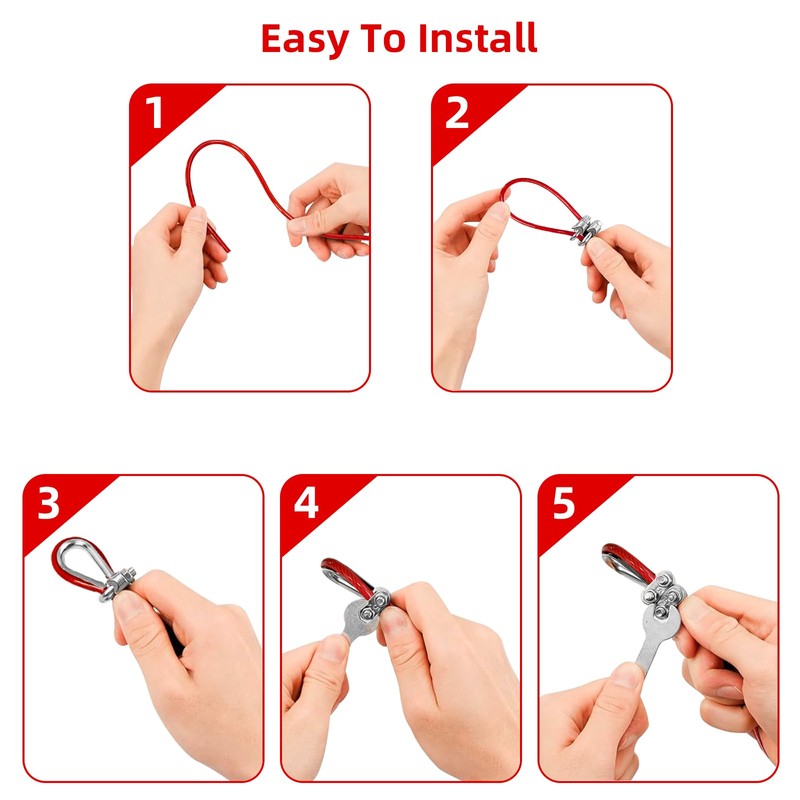 Topfinder Gym Cable Wire, Cable Pull, Lat Pull Rope, Steel