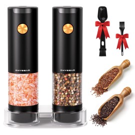 Oxygear Electric Salt and Pepper Grinder Set (2Pack) Battery Operated Automatic