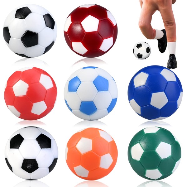 GOLDGE Lot de 8 balles de baby-foot professionnelles - 32 mm - Mini balles de baby-foot - Petites balles de baby-foot - Pour enfants et adultes - Multicolore