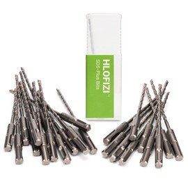 HLOFIZI 1/4" x 6" SDS Plus Hammer Drill Bits Masonry Drill Bits Carbide Tipped for Concrete, Brick, Block, Stone, 25 Pack