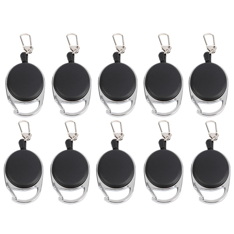 60cm Nylon Wire Rope Retractable Key Chain Stretching Keys Clasp