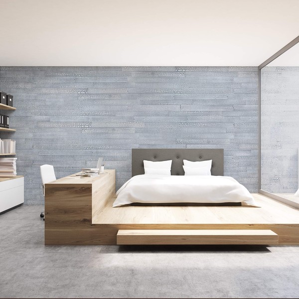 Easy Peel & Stick DIY Real Distressed Wood Wall Plank