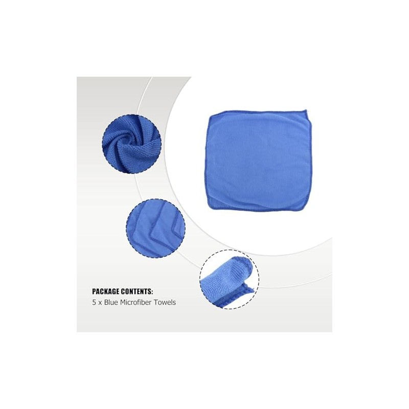 Toalla de limpieza absorbente de fibra (5 unidades, 25 x