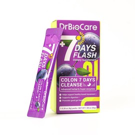 DrBioCare gut&colon support Supplement, 7 Days Flash Series, Supports Digestive Health & Nutrient Absorption, Cleanse & Promote Bowel Regularity Fitness Edible - Flavor Name: Prune, Size: 2 box (Upgraded version)