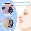 Silikon-Gesichtsmaske, 3 Stück Wiederverwendbare Gesichtsmaske, Silikon-Gesichtsmasken-Halter, Gesichtsmasken-Abdeckung