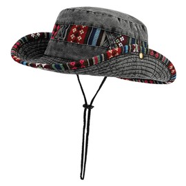 SAKTHIVEL Sun Hat Men's Summer Hat UV Protection Cotton Foldable Safari Hat Outdoor Hiking Hat Bush Hat Fishing Hat Fishing Hat Garden Hat Boonie Hat, A3 # Grey