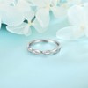 FJ Infinity Eternity Promise Ring 925 Sterling Silver Twisted Stackable
